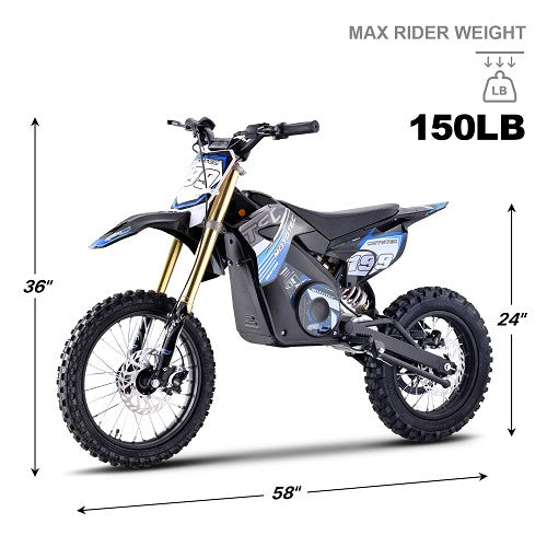 MotoTec 48v/13Ah 1800w Pro Electric Dirt Bike