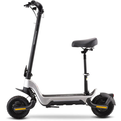 MotoTec Fury 48V/18Ah 1000W Lithium Electric Scooter Silver