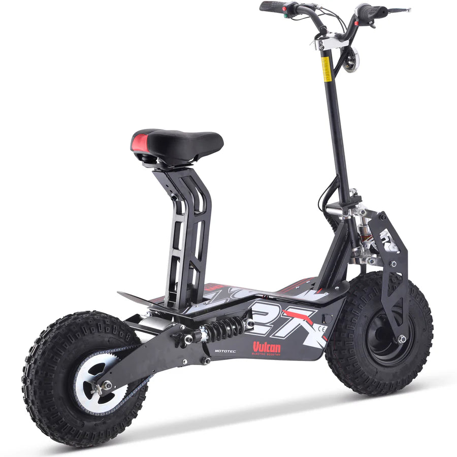 MotoTec Vulcan 48V/12Ah 1600W Electric Scooter Black