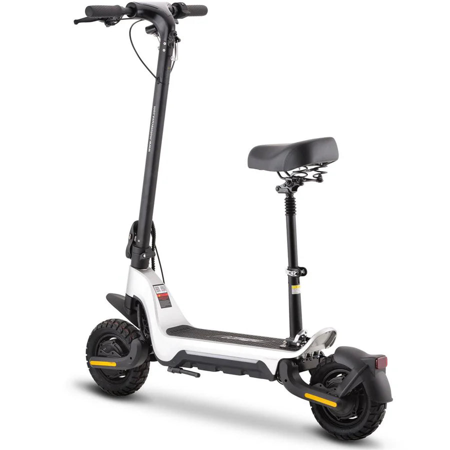 MotoTec Fury 48V/18Ah 1000W Lithium Electric Scooter Silver