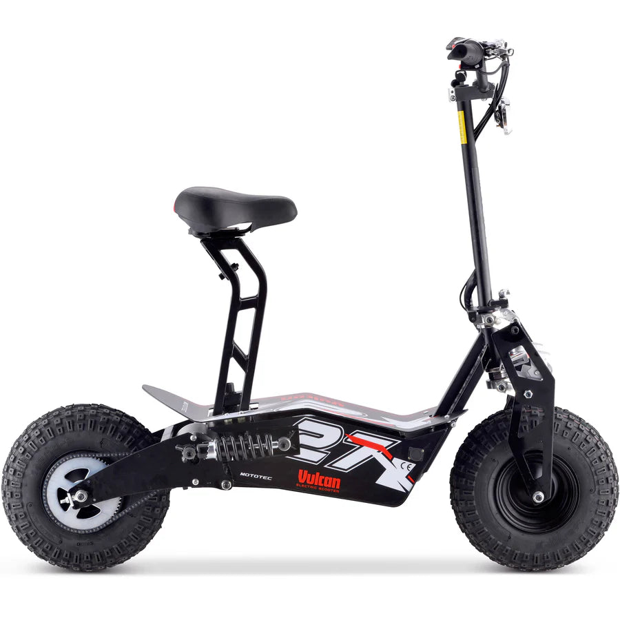 MotoTec Vulcan 48V/12Ah 1600W Electric Scooter Black