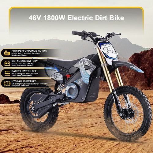 MotoTec 48v/13Ah 1800w Pro Electric Dirt Bike