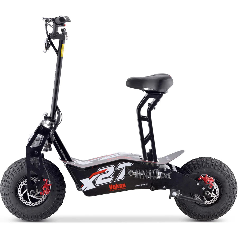 MotoTec Vulcan 48V/12Ah 1600W Electric Scooter Black