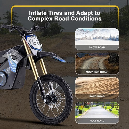 MotoTec 48v/13Ah 1800w Pro Electric Dirt Bike