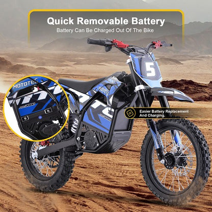 MotoTec 60V/15.6Ah 2000W Pro Off-Road Electric Dirt Bike (HP115E)