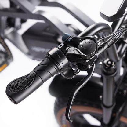 twist throttle of Happyrun Tank G60 750W Electric Bike Fat Tire Dirt All Terrain