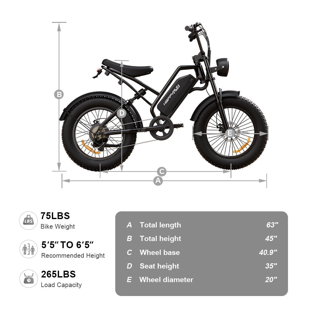 Electric Dirt Bike Cargo Black City E-bike For Sale Tank G50